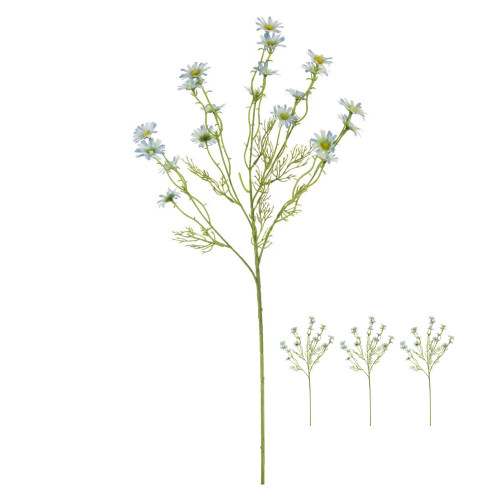 Faux Silk Aster Daisy Flower Spray Blue