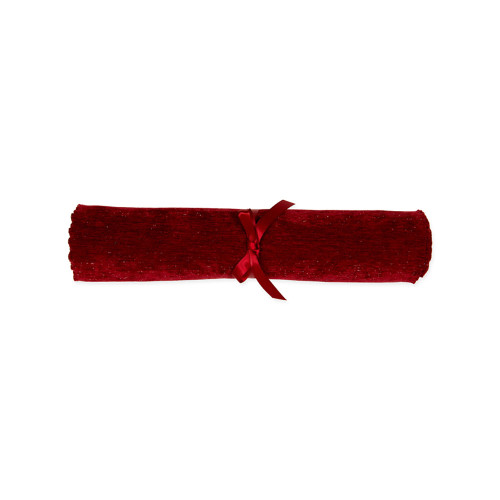 Chenille Velvet 28cm Wide Wine Red
