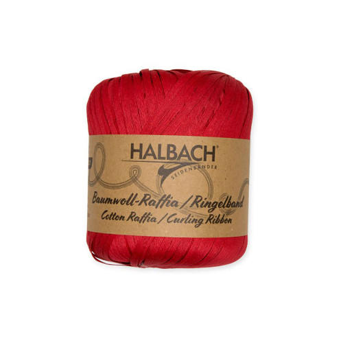 Cotton Raffia Curling Ribbon Red