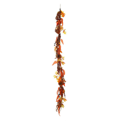 Autumn Rattan Faux Silk Foliage Garland