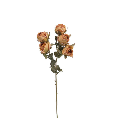 Dry Look Faux Silk Rustic Rose Orange