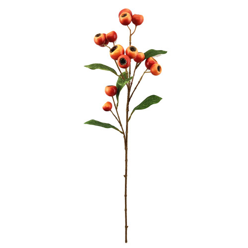 Artificial Large Ripe Winter Berry Spray Orange