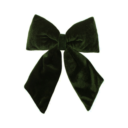 Green Velvet Christmas Bow With Clip
