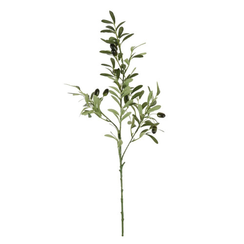 Artificial Green Olive Fruit & Foliage Spray