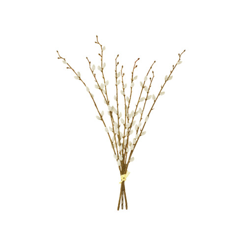 Hand Tied Artificial Pussy Willow Stems