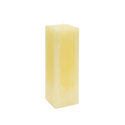 Square Profile Ivory Church Candle 20 x 6 x 6cm