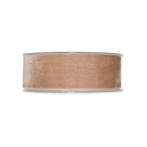 Velvet Fabric Ribbon 38mm Beige