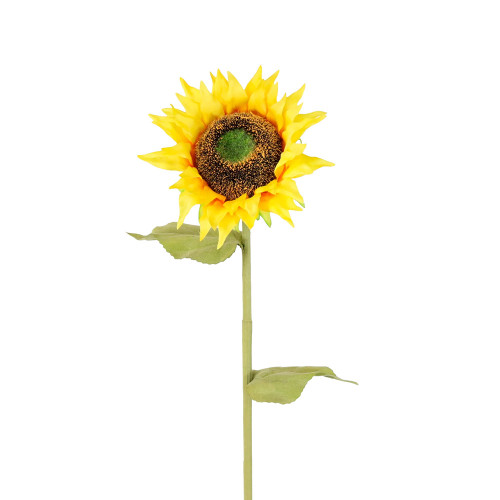 Single Faux Silk Sunflower Stem