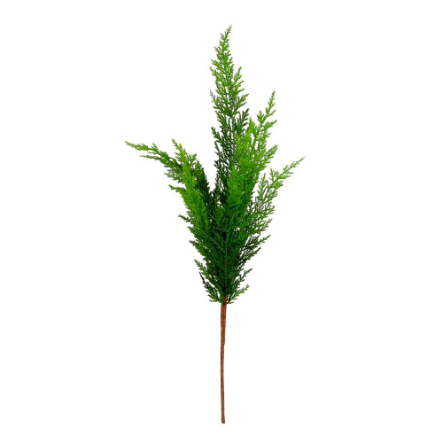 Real Touch Artificial Green Cedar Pine Foliage Pick