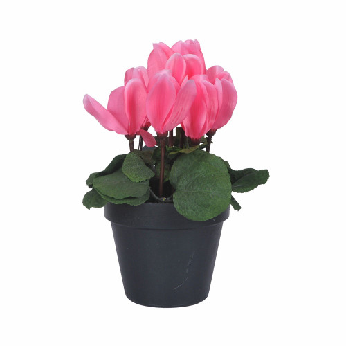 Faux Silk Pink Magnolia Flower Bush in a Pot