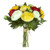 Ranunculus Posy 23cm Orange Yellow Cream