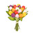 Artificial Silk Tulip Posy Assorted Colours 18 stems 30cm