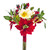Christmas Rose Mixed Bouquet Poinsettia Mistletoe Pine and Berries