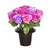 Grave Pot Artificial Open Rose Mauve