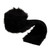 Faux Fur Ribbon Trim Black