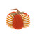 Knitted Pumpkin With Stripes, Patterns and Stalk