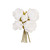 Faux Silk Peony Posy White