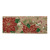 Hessian Ribbon with Printed Poinsettia, Fir, Holly and Mistletoe Motif