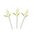 Pack of 3 Stems Flocked Astilbe Flowers Ivory