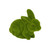 Green Flocked Sitting Spring Rabbit Figure