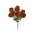 Dry Look Faux Silk Rose Bush Russet