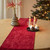Chenille Velvet 28cm Wide Wine Red table runner