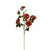 Faux Silk Open Rose Flower and Leaf Spray Rustic Orange
