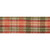 Natural Ribbon with Autumn Tartan Design detail