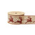 Fabric Ribbon Wired Edge Christmas Glitter Reindeer Design