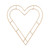 Wire Heart Wreath Bases Gold