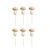 Pack of 6 Velvet Autumn Mushroom  Picks cream