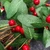 Faux Silk Green Leaf & Deep Red Berry Seasonal Natural Twig Wreath detail