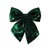 Medium Satin Festive Bow 22cm Green