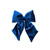 Velvet Decorative Bow with Clip Deep Blue