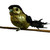Glitter Gold Bird Decoration detail