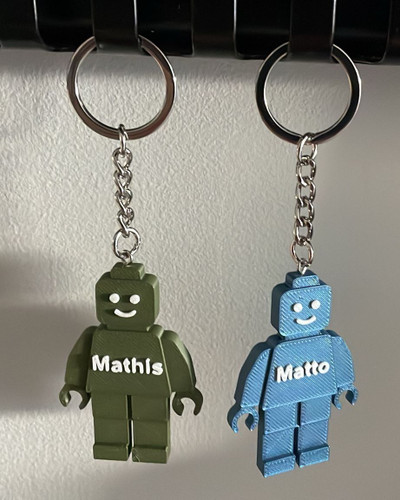 Sleutelhanger mannetje met naam