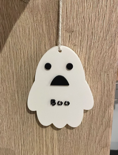 Hangend spookje met tekst