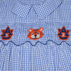 Navy/Orange Smocked Boy Bubble