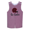 Helmet Applique Shortall-Black/Garnet Gingham