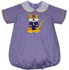 Purple/Gold Boy Bubble with Applique