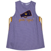 Megaphone Applique Dress - Purple/Gold