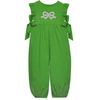 Abigail Long Romper-Flower Bow