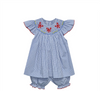 Georgette Angel Bishop Bloomer Set-Crawfish