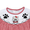 Bulldog Red/Black Smocked Bishop Girl Bubble