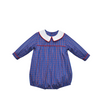 Presley Boy Bubble - Blue Plaid