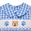 Wildcats Blue/White Smocked Boy Bubble
