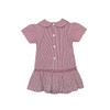 Bulldog Maroon/Gray Smocked Dress