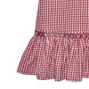 Elephant Crimson/Gray Smocked Dress
