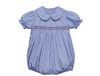 Tiger Navy/Orange Smocked Girl Bubble