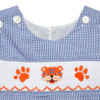 Tiger Navy/Orange Smocked Shortall